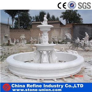 Sunset Red Polished And High Quality Marble Fountains