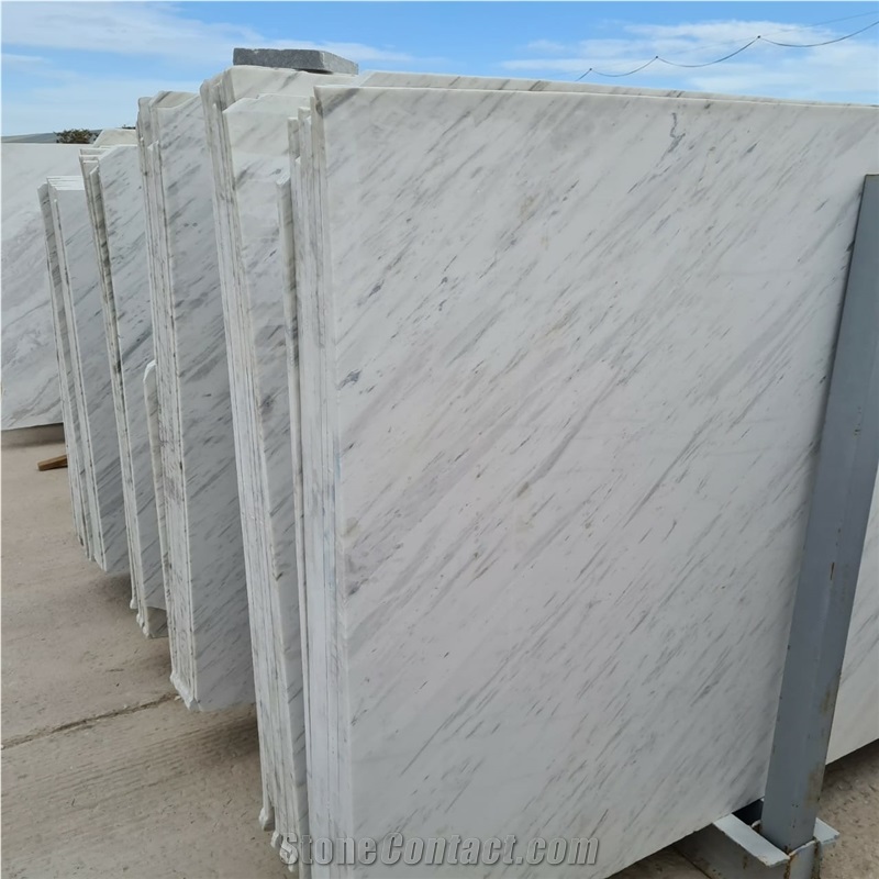 Polaris Classic, Greek Carrara Marble Polished Slabs and Tiles