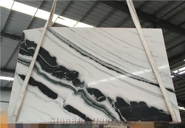 Polished Panda White Marble Wall&Floor Slab Tiles
