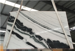 Polished Panda White Marble Wall&Floor Slab Tiles