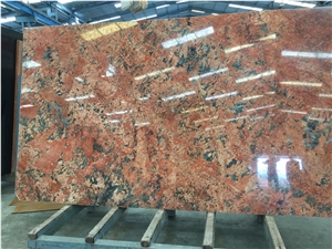 Alaska Red & Alaska Gold Granite Slabs