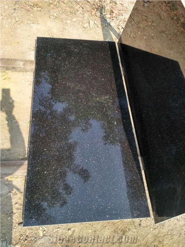 Black Galaxy Granite Slabs from India