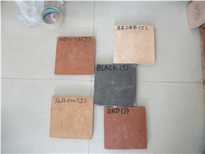 Black Handmade Terracotta Tiles, Grey Flooring Tiles