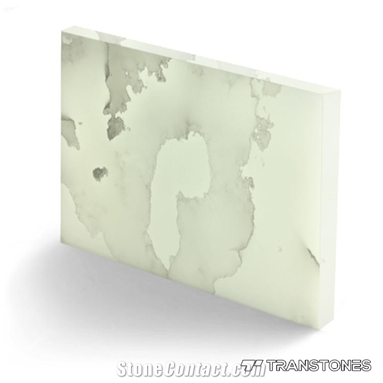 White Onyx Synthetic Alabaster Transtones Backlit Stone