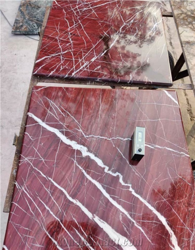 Flamingo Red Marble Polished Slabs
