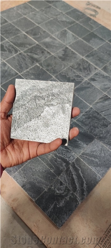 Silver Grey Slate Matrix Floor Tiles