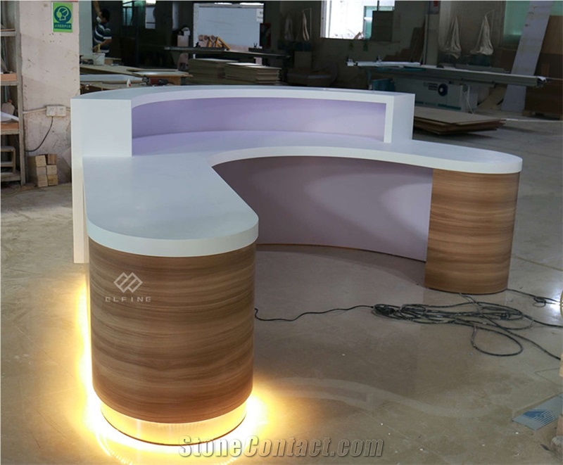 High Quality Clinic Solid Surface Reception Desk