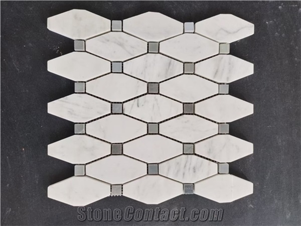 White Marble Mosaic For Kitchen, Bathroom, Hotel Wall Tile