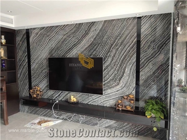 Ancient Black Wooden Marble Background Wall