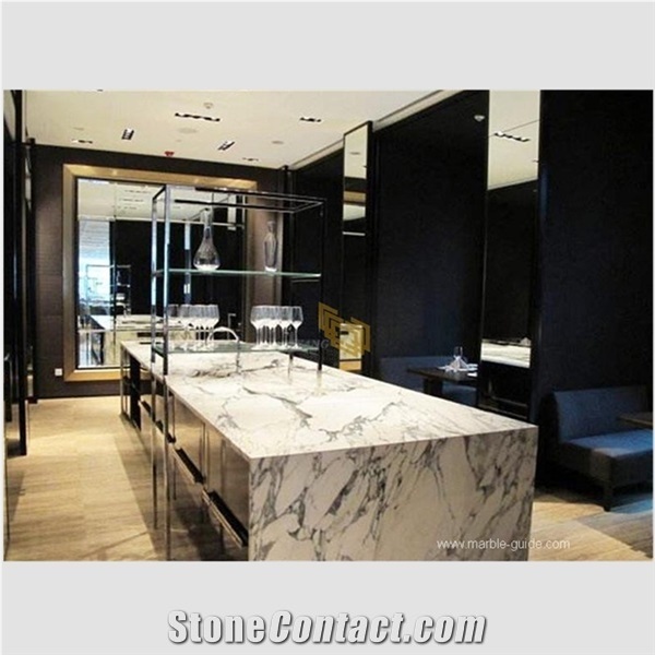 Arabescato White Marble Bathroom Vanity Top Design