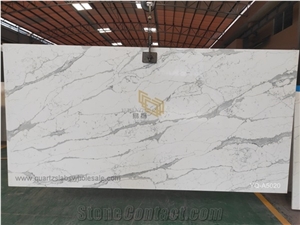 Factory Price Calacatta White Quartz Countertop for Kitchens