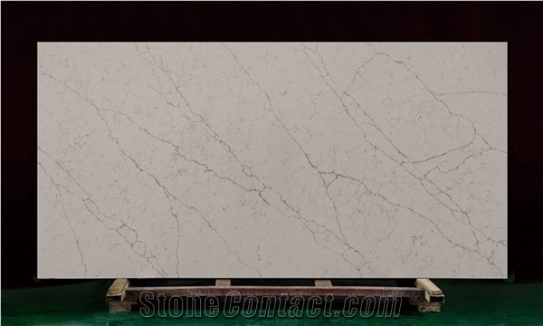 White Veins Calacatta Artificial Wholesales Quartz Stone