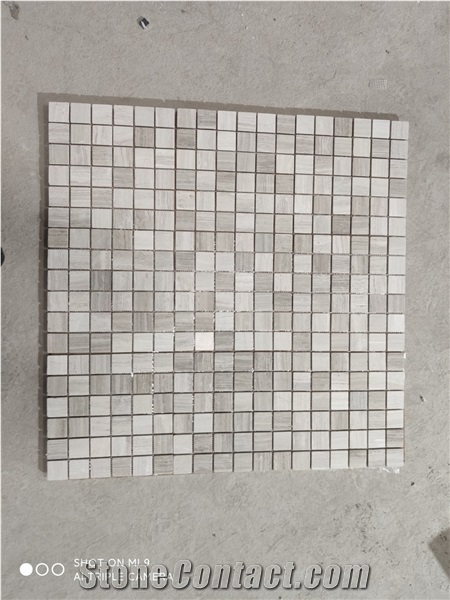 White Wooden Marble Mosaic