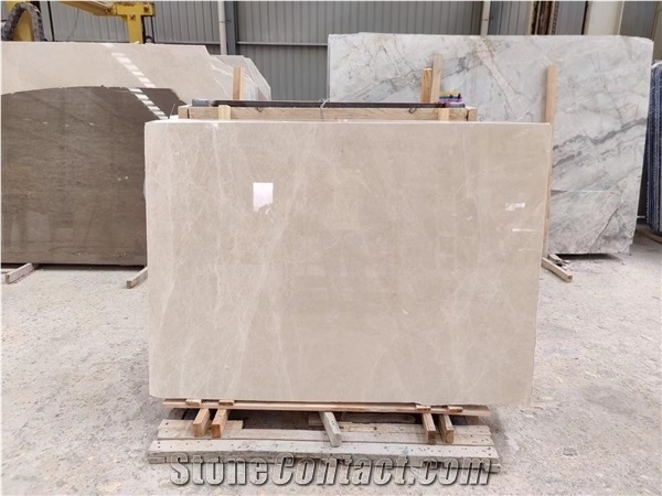 Beige Marble Stone Slab Flooring Tile