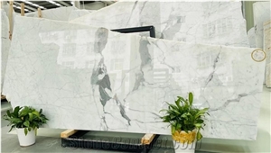 Calacatta Carrara Marble White Stone Slab Floor Wall Tile