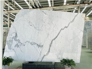 Calacatta Carrara Marble White Stone Slabs Flooring Tiles