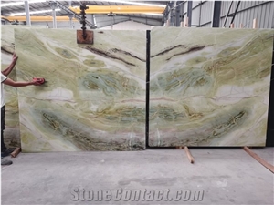 Exotic Green Natural Marble Stone Polished Slabs Tiles
