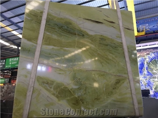 Exotic Green Natural Marble Stone Polished Slabs Tiles