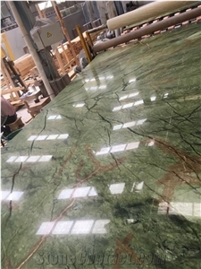 Exotic Green Stone Natural Marble Slabs Tiles