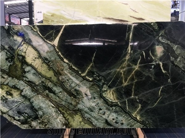 Exotic Natural Green Stone Marble Slabs Walling Tiles