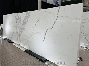 Italy White Stone Natural Marble Calacatta Carrara Slab Tile