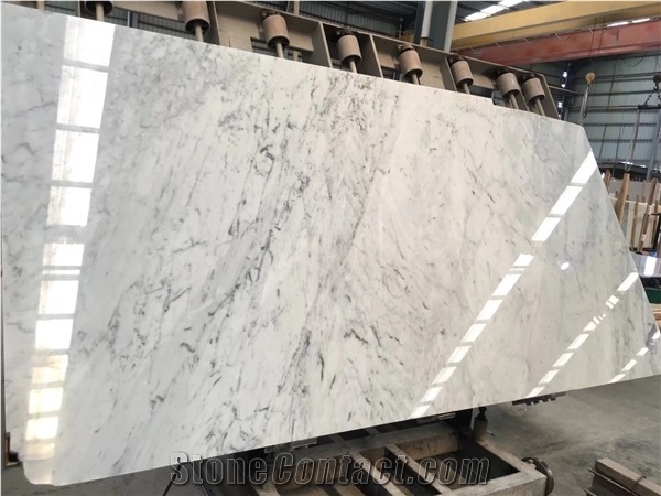 Natural Marble Carrara White Stone Polished Slabs Tiles