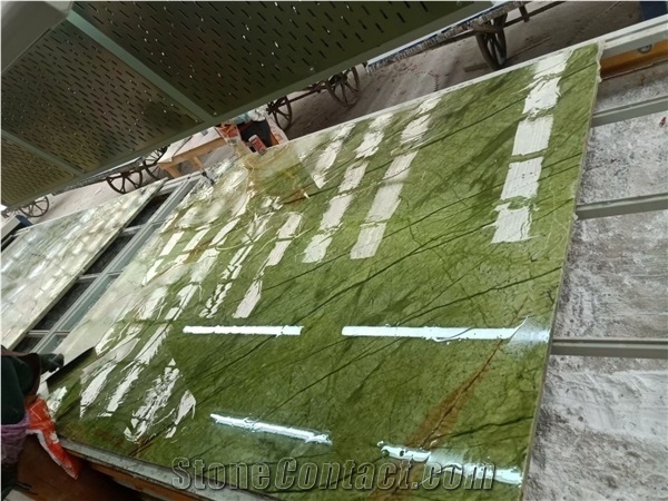 Natural Stone Green Marble Slabs Kitchen Floor Wall Tiles