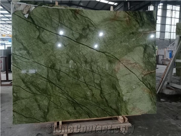 Natural Stone Green Marble Slabs Kitchen Floor Wall Tiles