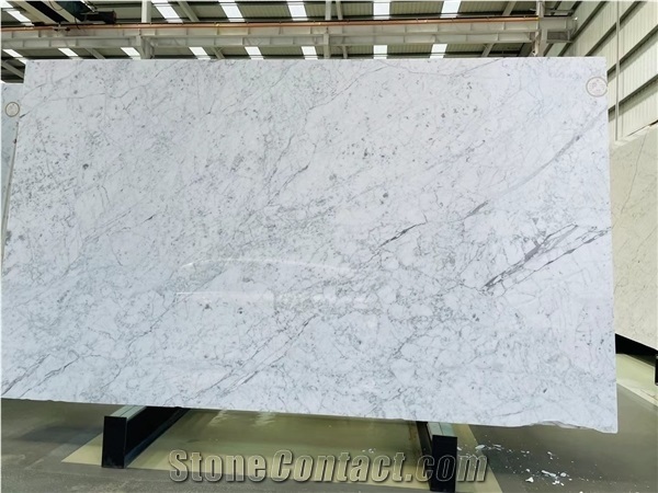 Natural White Marble Carrara Calacatta Stone Slab Tile