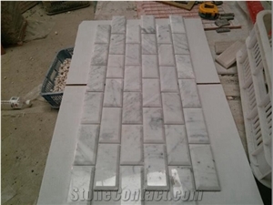 White Marble Backsplash Mosaic Tile Backsplash Bath Tile