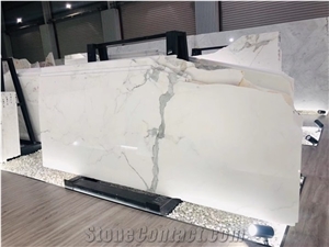 White Marble Calacatta Carrara Marble Slabs Flooring Tiles