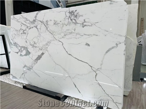 White Marble Calacatta Carrara Marble Slabs Tiles
