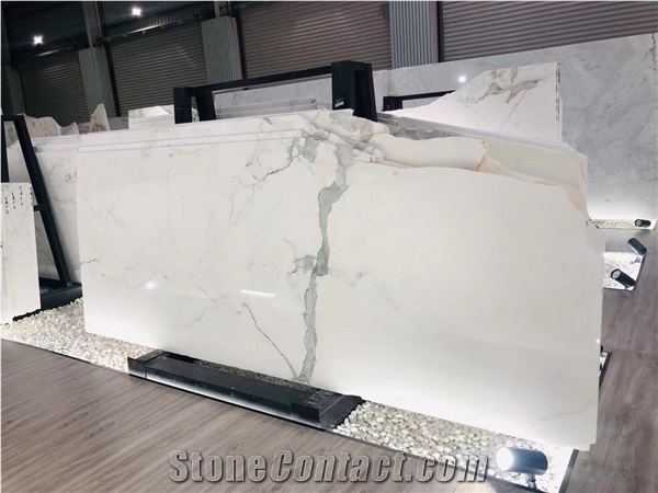 White Marble Calacatta Carrara Marble Slabs Tiles Vanities