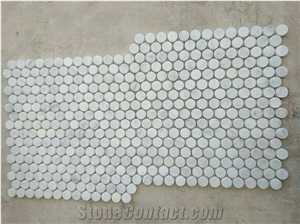 White Marble Kitchen Backsplash Bathroom Mosaic Tile