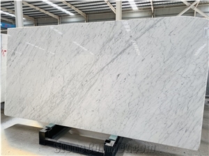 White Marble Stone Italy Carrara Polished Slabs Tiles