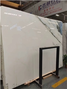 White Marble Stone Slab Tile for Vanity Kitchen Counter
