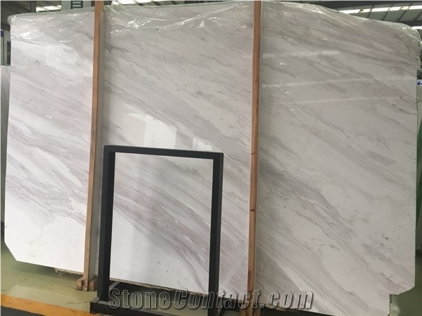 White Marble Stone Volakas Polished Big Slabs Floor Tiles