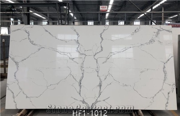 White Quartz Stone With Natural Marble Look