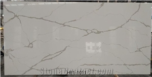 White Stone Quartz Slabs Popular Natural Marble Look