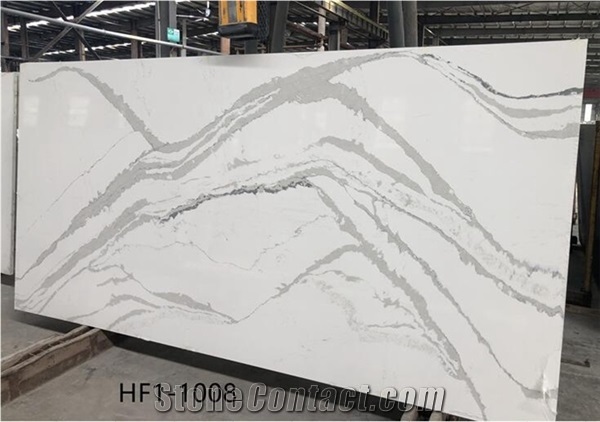 White Quartz Calacatta Marble Textures