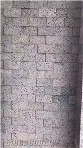 Black Lava Stone Brick Paver Wall Cladding,Building Decor