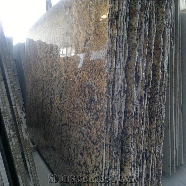 Crystal Yellow Granite Cut to Size Stone Tiles,Wall