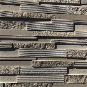 Exterior Slate Cultured Panel Veneer Wall Stacked Cladding