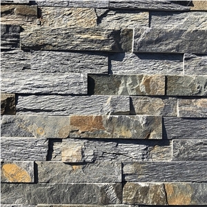 Exterior Slate Cultured Panel Veneer Wall Stacked Cladding