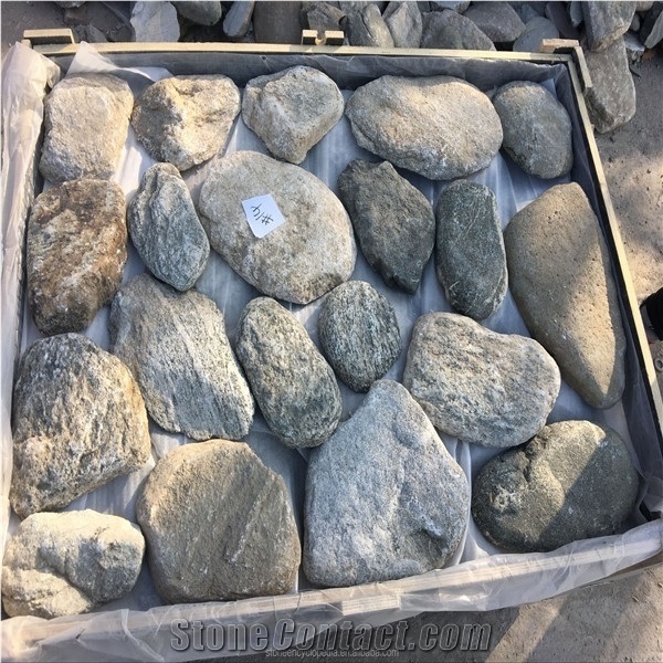 Natural Color Loose Sliced Pebble River Stone Wall Cladding