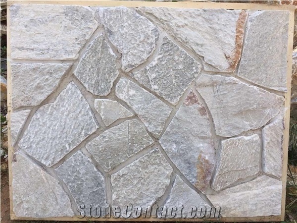 Natural Grey Limestone Crazy Loose Stone Landscape Wall Pave