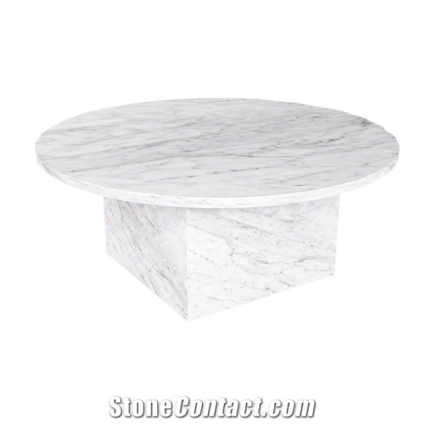 Customized Natural Marble White for Living Coffe Table
