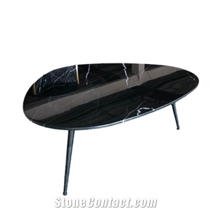 Home Furniture Living Room Nature Black Marble Coffee Table