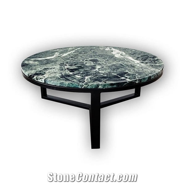 Round Green Marble New Design Coffee Table