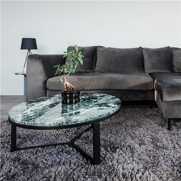 Round Green Marble New Design Coffee Table